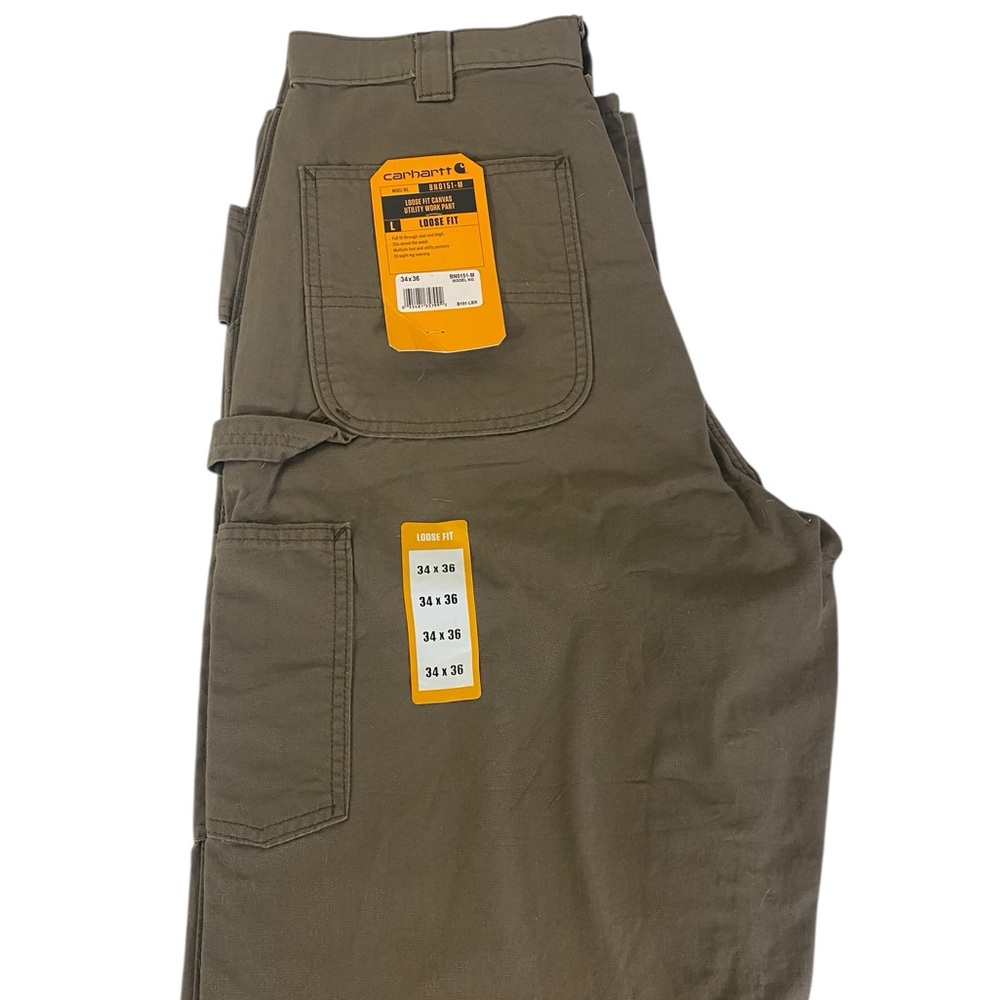 Carhartt 34 x 36 Loose Fit work pants khaki brown NEW !